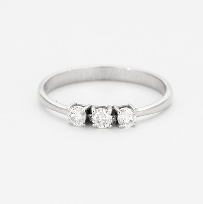 Bague 58 Bague en or gris, diamants 58 Facettes DV5778-1