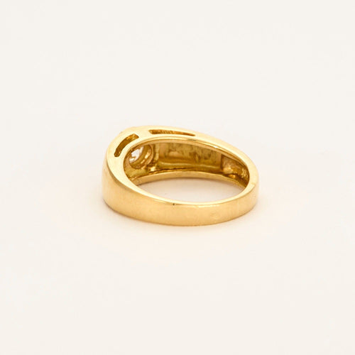 Bague 52 Bague jonc en or jaune et  diamant 58 Facettes DV6202-1