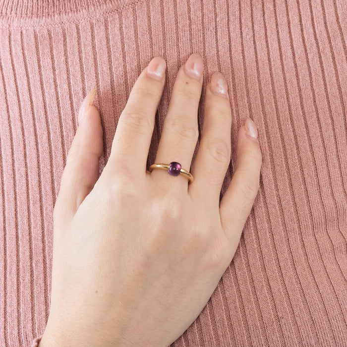 POMELLATO - M'ama non m'ama - Rose gold and amethyst ring