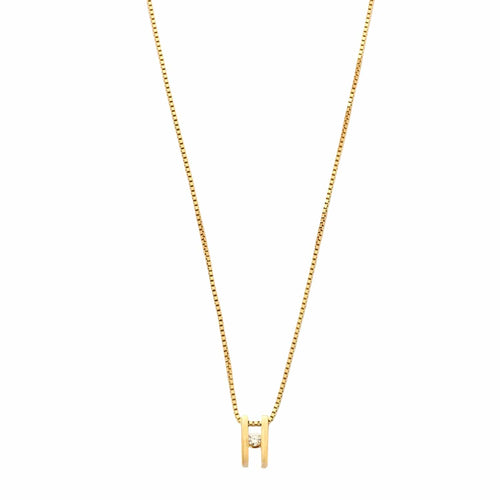 Collier Collier en or jaune et pendentif diamant 58 Facettes DV6206-1