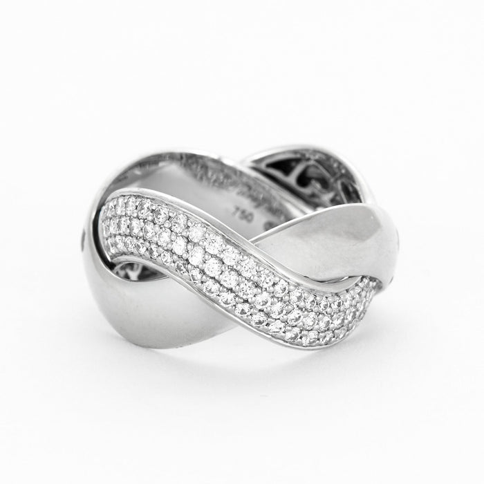 POIRAY - Braid - Ring in white gold and diamonds