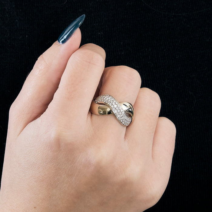 POIRAY - Braid - Ring in white gold and diamonds