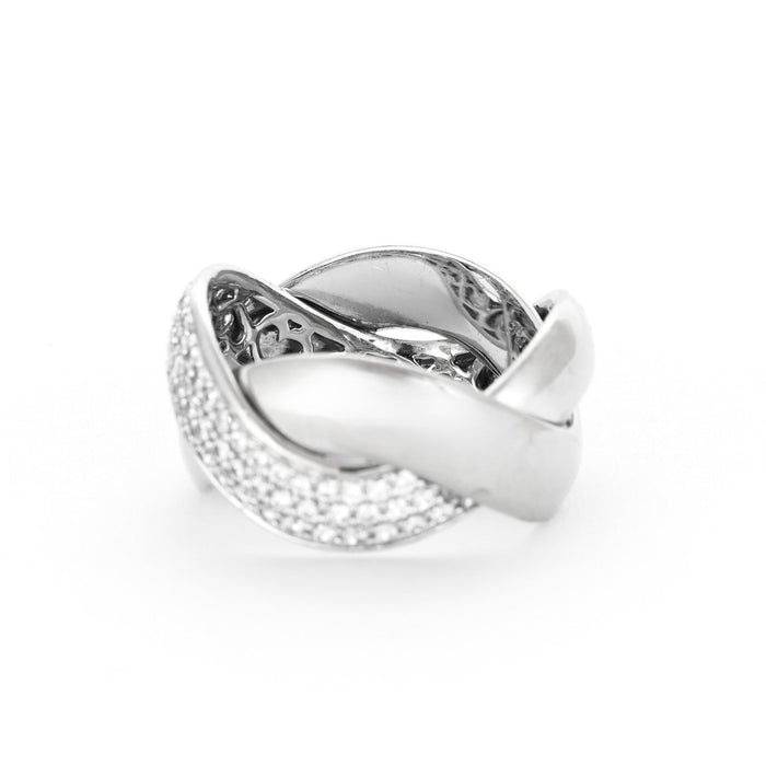 POIRAY - Braid - Ring in white gold and diamonds