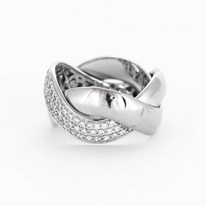 POIRAY - Braid - Ring in white gold and diamonds