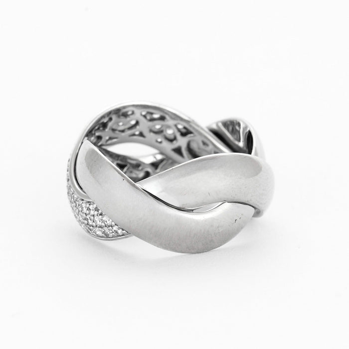 POIRAY - Braid - Ring in white gold and diamonds