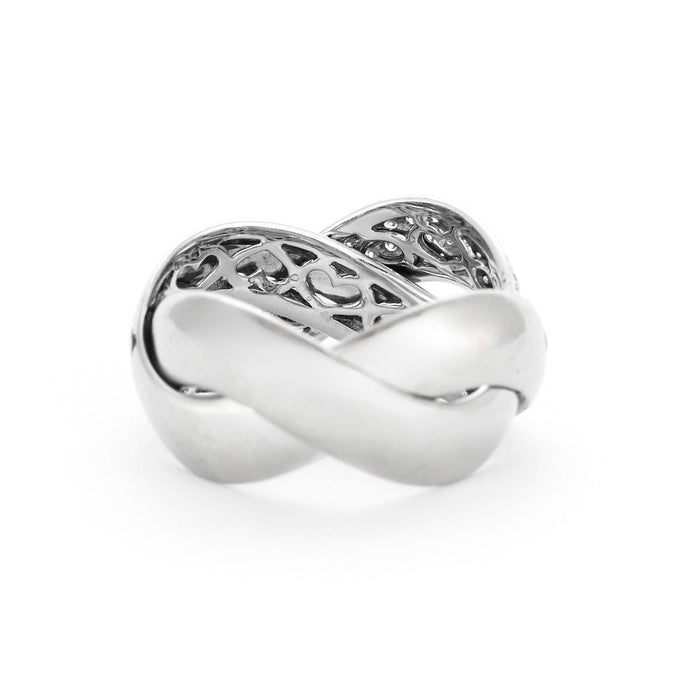 POIRAY - Braid - Ring in white gold and diamonds