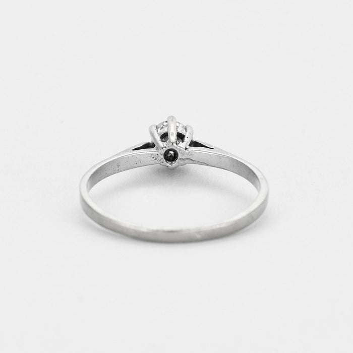 Bague 54 Bague solitaire or gris et diamant 58 Facettes DV0687-7-54-3