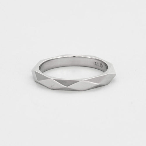 Bague 52 BOUCHERON- Alliance Facette en platine et diamants 58 Facettes DV5651-1