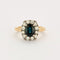 Bague 50 Bague saphir teal, or jaune et or gris 18K 58 Facettes DV5583-1