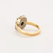 Bague 50 Bague saphir teal, or jaune et or gris 18K 58 Facettes DV5583-1