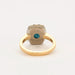 Bague 50 Bague saphir teal, or jaune et or gris 18K 58 Facettes DV5583-1