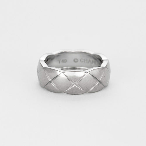 Bague 49 CHANEL Coco Crush Petit Modèle - Bague or gris 58 Facettes DV6404-1