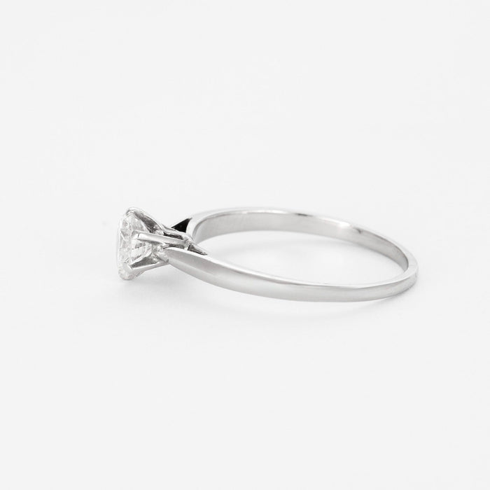 Solitaire ring in witgoud en diamant