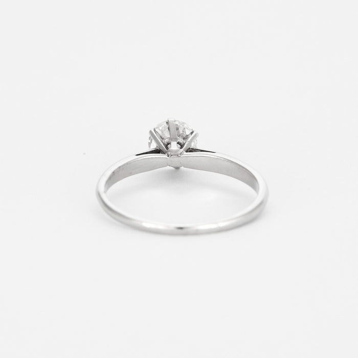 Solitaire ring in witgoud en diamant