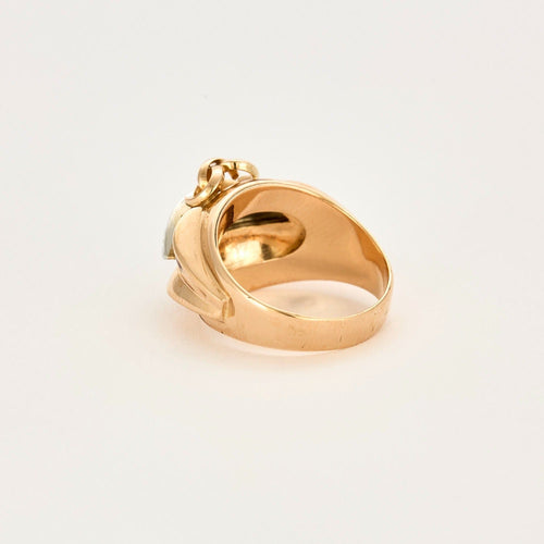 Bague 56 Bague en or jaune, or gris et diamants 58 Facettes DV0013-24-56-3