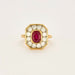 Bague 52 Bague en platine, or jaune, rubis et diamants 58 Facettes DV0780-1-52-1