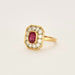 Bague 52 Bague en platine, or jaune, rubis et diamants 58 Facettes DV0780-1-52-1