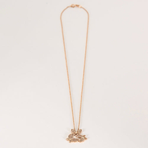 Pendentif Pendentif or rose, motif papillon 58 Facettes DV2241-2