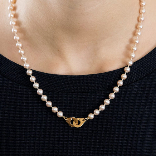 Collier DINH VAN - R10 - Collier perles akoya et or jaune 58 Facettes DV6622-1