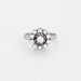 Bague 54 Bague marguerite en or gris et diamants 58 Facettes DV07276-1-54-3