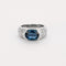 Bague 50 Bague jonc en or gris saphir et diamants 58 Facettes DV6507-1