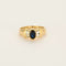 Bague 52 Bague or jaune, saphir 58 Facettes DV0726-7-52-1