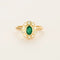Bague 55 Bague marguerite or jaune, émeraude et diamants 58 Facettes DV0726-10-DV0736-1