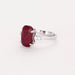 Bague 53 Bague or blanc, rubis et diamants 58 Facettes DV0671-13-53-2