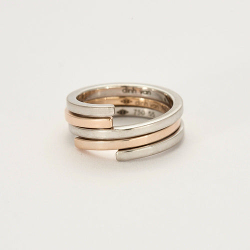 Bague 55 DINH VAN - Duo Spirale Double Bagues 58 Facettes DV0736-1-DV0882-1