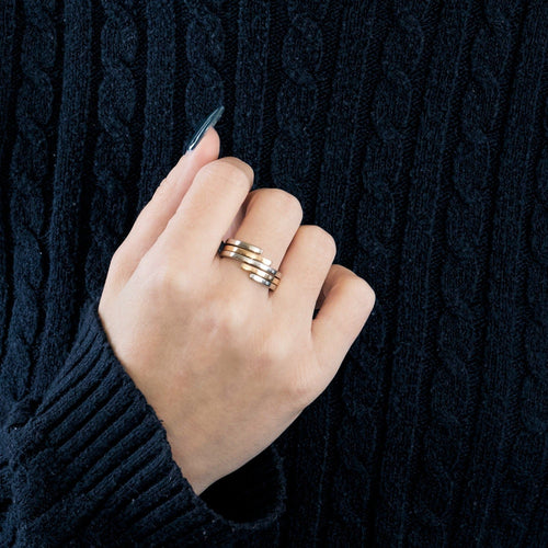 Bague 55 DINH VAN - Duo Spirale Double Bagues 58 Facettes DV0736-1-DV0882-1