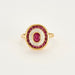 Bague 54 Bague en or jaune rubis et petits diamants 58 Facettes DDV6621-2-54-3