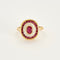Bague 54 Bague en or jaune rubis et petits diamants 58 Facettes DDV6621-2-54-3