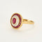 Bague 54 Bague en or jaune rubis et petits diamants 58 Facettes DDV6621-2-54-3