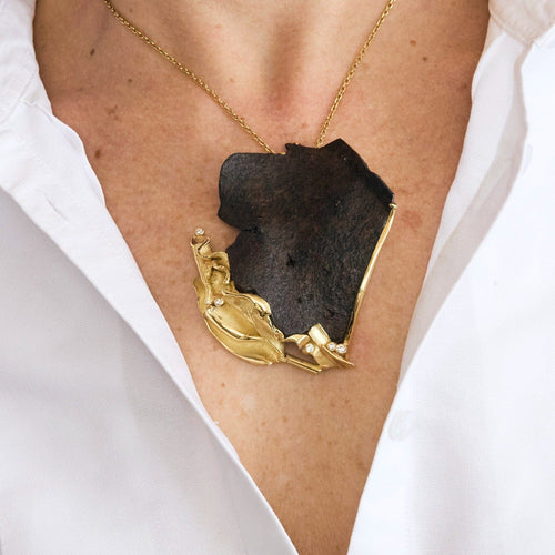 Broche THIERRY VENDOME - Broche à transformation, rouille, or jaune et citrine 58 Facettes DV0735-1