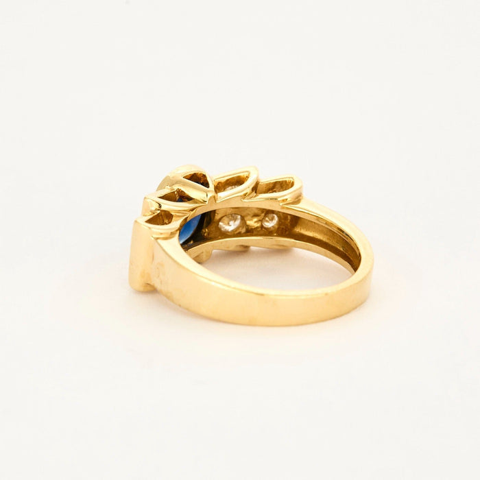 Bague 55 Bague en or jaune, saphir et diamants 58 Facettes DV6071-1