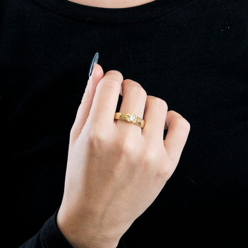 Bague 63 Bague solitaire or jaune et diamant 58 Facettes DV0375-3-63-2