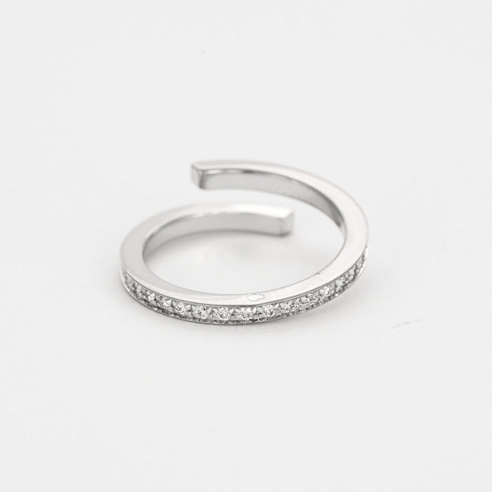 Bague 52 DINH VAN - Bague Spirale or gris diamants 58 Facettes DV6475-2