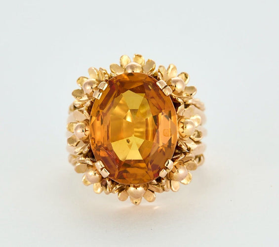 Bague 54 Bague or jaune et chrysobéryl 58 Facettes DV0730-4-54-3