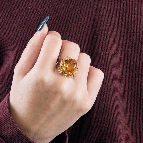 Bague 54 Bague or jaune et chrysobéryl 58 Facettes DV0730-4-54-3