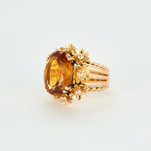 Bague 54 Bague or jaune et chrysobéryl 58 Facettes DV0730-4-54-3