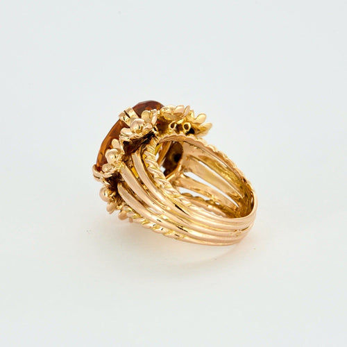 Bague 54 Bague or jaune et chrysobéryl 58 Facettes DV0730-4-54-3