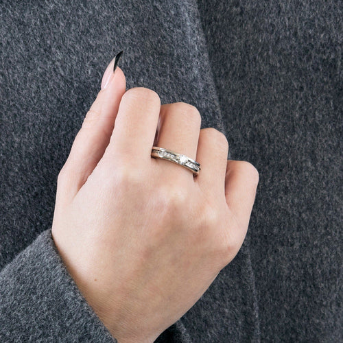 Bulgari, "B.Zero1"  Bague solitaire , or gris et diamants