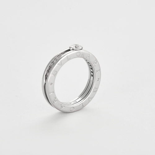 Bulgari, "B.Zero1"  Bague solitaire , or gris et diamants