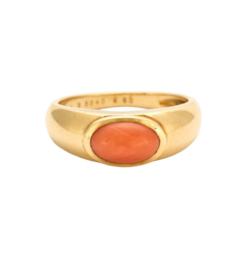 Bague 50 VAN CLEEF & ARPELS - Bague jonc Or jaune et Corail 58 Facettes DV7057-1-50-2