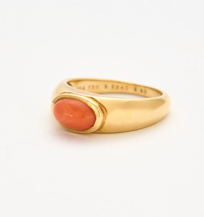 Bague 50 VAN CLEEF & ARPELS - Bague jonc Or jaune et Corail 58 Facettes DV7057-1-50-2