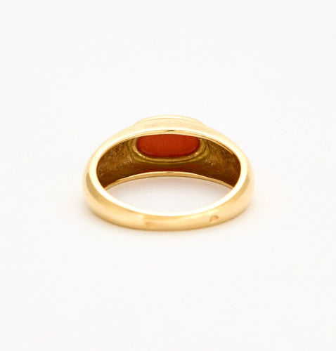 Bague 50 VAN CLEEF & ARPELS - Bague jonc Or jaune et Corail 58 Facettes DV7057-1-50-2