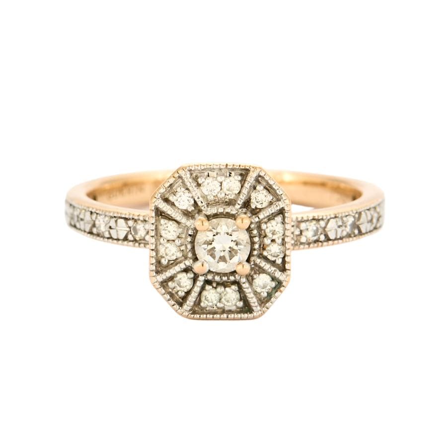 DIDIER GUERIN Ring in pink gold and diamonds