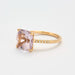 Bague 51 Bague en Or jaune, Quartz rose et Diamants 58 Facettes DV0624-29-51-2