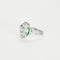 Bague 56 Bague art déco, or blanc, émeraude et diamants 58 Facettes DV7025-4-56-3