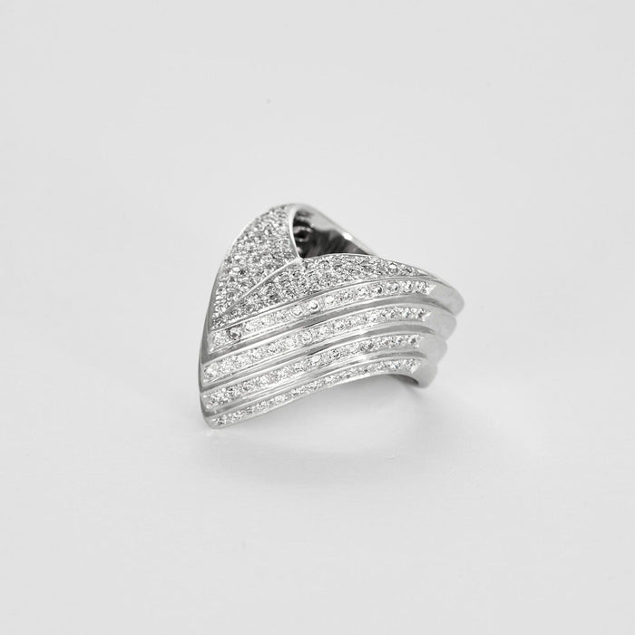 Bague Bague Or gris  et Diamants 58 Facettes DDV4216-1